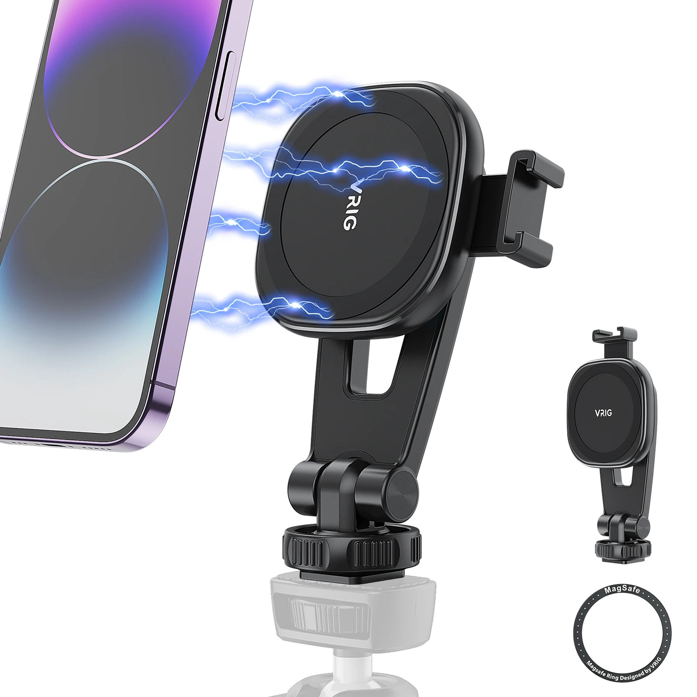 Magnetic Phone Tripod Mount MG03, Magnet Phone Holder Adapter Tripod Attachment Compatible with MagSafe Only for iPhone 12 13 14