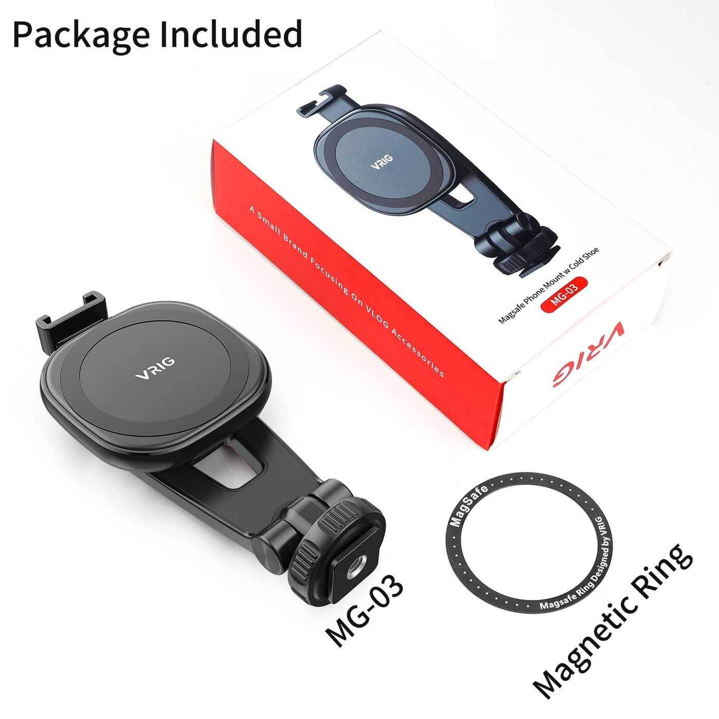 Magnetic Phone Tripod Mount MG03, Magnet Phone Holder Adapter Tripod Attachment Compatible with MagSafe Only for iPhone 12 13 14