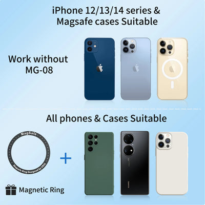 Magnetic Phone Tripod Mount MG03, Magnet Phone Holder Adapter Tripod Attachment Compatible with MagSafe Only for iPhone 12 13 14