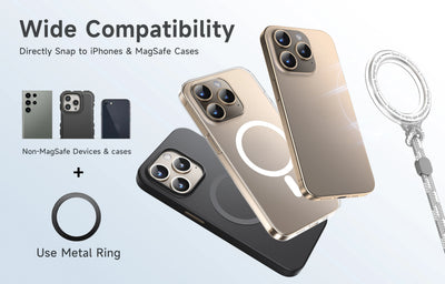 Magnetic Ring with Lanyard for Magsafe, MagSafe Accessories Compatible iPhone 16/15/14/13/12 Series,Android